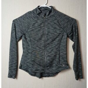 Fila Sport Full Zip Jacket Athletic Running‎ Gray Heathered Pullover Large J